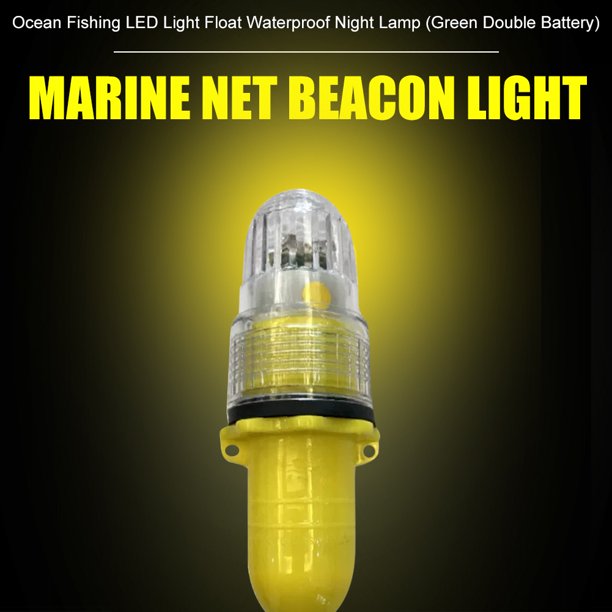 Luz De Red De Pesca Ocean Fishing LED Light Bobber Pesca Flotador Barco Impermeable Lámpara de advertencia nocturna