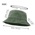 thumbnail image 5 of Bucket Hat, Wide Brim Washed Denim Cotton Outdoor Sun Hat Flat Top Cap for Fishing Hiking Beach Sports Army Green, 5 of 6