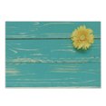 thumbnail image 1 of Rustic Cutting Board, Flower on Vintage Wooden Backplane Floral Beauty Redolence Springtime Nature, Decorative Tempered Glass Cutting and Serving Board, Small Size, Turquoise Yellow, by Ambesonne, 1 of 1