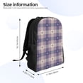 thumbnail image 4 of Fotbe Purple Floral Gingham Check Plaid Travel Laptop Backpack, Business Slim Sturdy Laptops Backpack, Water Resistant College School Computer Bag Gift for Men & Women Fits 15.6 Inch Notebook, 4 of 8