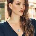 thumbnail image 3 of 18K Yellow Gold Plated Silver Swiss Blue Topaz and White Topaz Pendant and Earrings Jewelry Set for Women (17.43 Cttw, Gemstone November Birthstone, Octagon 18X13MM and 6X4MM, with 18 inch Chain), 3 of 3
