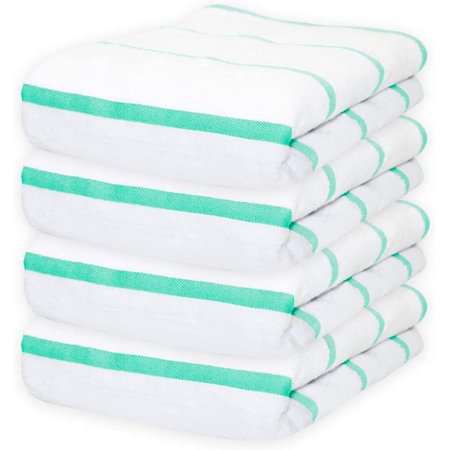 Arkwright Home Arkwright Las Rayas 4-Piece Striped Beach Towel Set - 30x60 Green