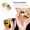 thumbnail image 2 of EeaseCA 6 Pcs Instruments de Musique Danse du Ventre Cymbales à Doigt en Cuivre Cymbales de Percussion Accessoires de Danse Instrument de Percussion (Doré), 2 of 8