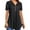 Black, variant on Ashirexll Summer Shirts for Women, Short Sleeve Shirts for Women, Fashion Solid Color Lace V-Neck Short Sleeve Casual Top