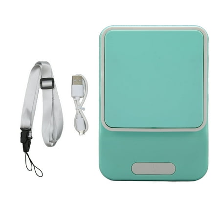 

Necklace Fan 3 Speed Modes USB Charge Low Noise USB Charge Easy Control Mini Desk Fan for Home School Office Blue