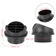 thumbnail image 3 of Unique Bargains 75mm Car Heater Ducting Warm Air Vent Outlet 360 Degrees Rotatable Black Plastic, 3 of 6