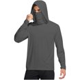 thumbnail image 2 of TMOYZQ Men's Sun Protection Hoodie Shirts Quick Dry UPF 50+ Long Sleeve Fishing Lightweight Shirts with Mask Sun Guard, 2 of 6