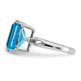 thumbnail image 4 of Sterling Silver Rhodium Blue Topaz Ring, 4 of 6