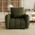 thumbnail image 5 of 38.1 "Teddy fabric sofa, modern lounge chair, upholstered with a pillow, apartment, office, living room and bedroom army green, 5 of 5