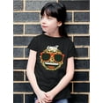 thumbnail image 2 of Hibiscus Tropical Smile Face Graphic T-shirt, 2 of 4