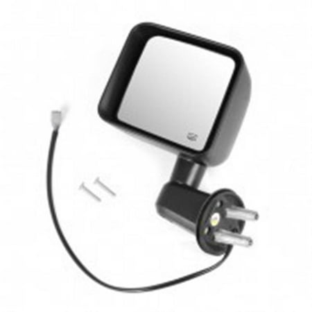 Black Power Heated Left Mirror - Heated Power Mirror, Left, Black, 11-14 Jeep Wrangler