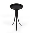 thumbnail image 2 of HomeRoots 488935 24 in. Aluminum Round End Table, Black, 2 of 5