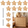 thumbnail image 2 of Boho Dresser Knobs-12Pack Wood Drawer Knobs Star-Shaped Wooden Pulls with 24Screws for Cabinet,Furniture, 2 of 6