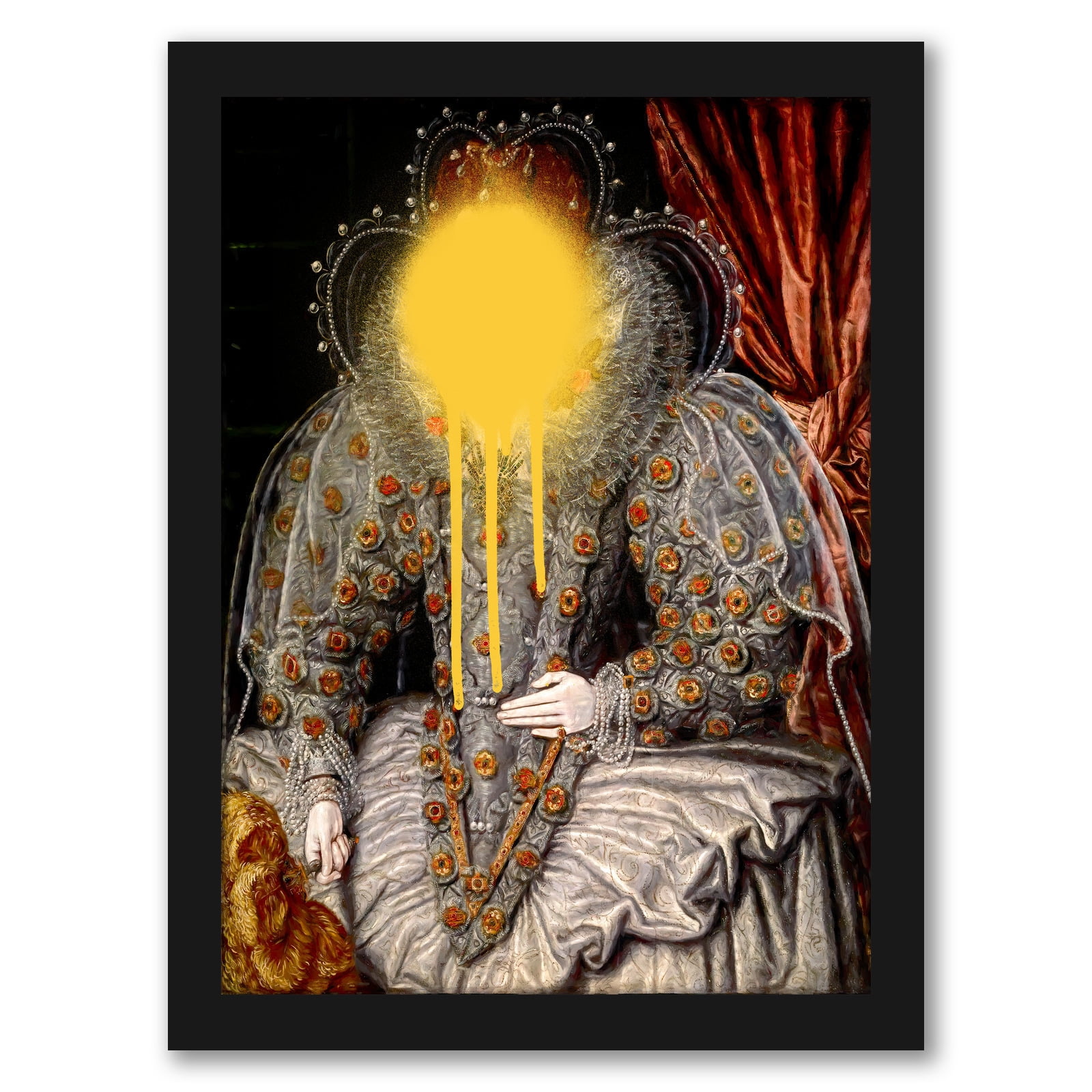 Americanflat Elizabethan Portrait by Chaos & Wonder Design Black Frame Wall  Art - Walmart.com