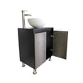 thumbnail image 2 of Mueble GABINETE para LAVAMANOS DE OVALIN para BAÑO Moderno Minimalista DISEÑO DE Piso O Flotante (Negro Mate/Lombardia) Decomobil GAB-6040-NM/LO, 2 of 6