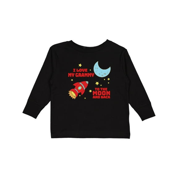 Inktastic I Love My Grammy to the Moon and Back Boys or Girls Long Sleeve Toddler T-Shirt