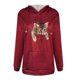 thumbnail image 4 of Mujeres Casual Gato Impreso Pullover Manga Larga Con Capucha Bolsillo Blusa Sudaderas Con Capucha Tops Sudaderas Fridja  hkj5353, 4 of 5
