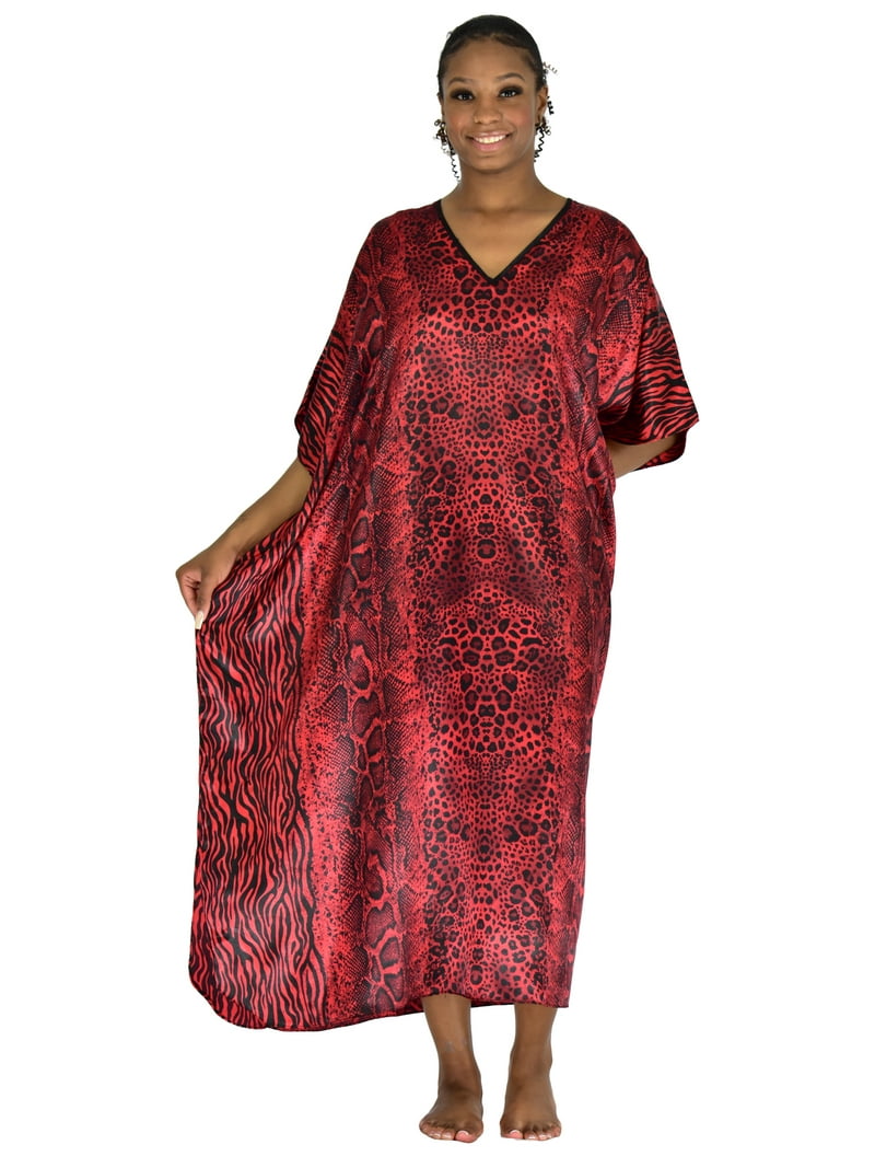 strapless open back dress Red Kaftan Gown – Label DC main image 1