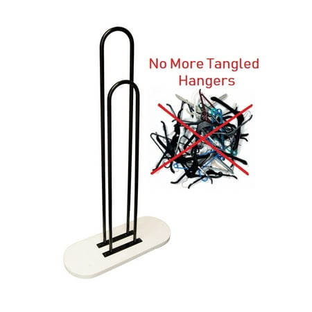 NAHANCO 101W-WD Deluxe Wood Hanger Stackers, White, Pack of 1