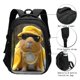 thumbnail image 3 of Fotbe Heavy Metal Style Guinea Pig Mochila con Estampado y Puerto USB para Hombre y Mujer, Mochila Antirrobo, Mochila de Viaje, Mochila Escolar, Mochila Universitaria, 3 of 7