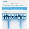 thumbnail image 2 of It's A Boy Baby Shower Cake Toppers, by Unique Industries (8 Count), 2 of 2