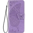 thumbnail image 1 of ZHAOCHENG Funda tipo billetera, [con relieve de mariposas y flores] Funda tipo billetera de cuero con tapa protectora para teléfono con ranuras para tarjetas y soporte para Samsung Galaxy A15, 1 of 5