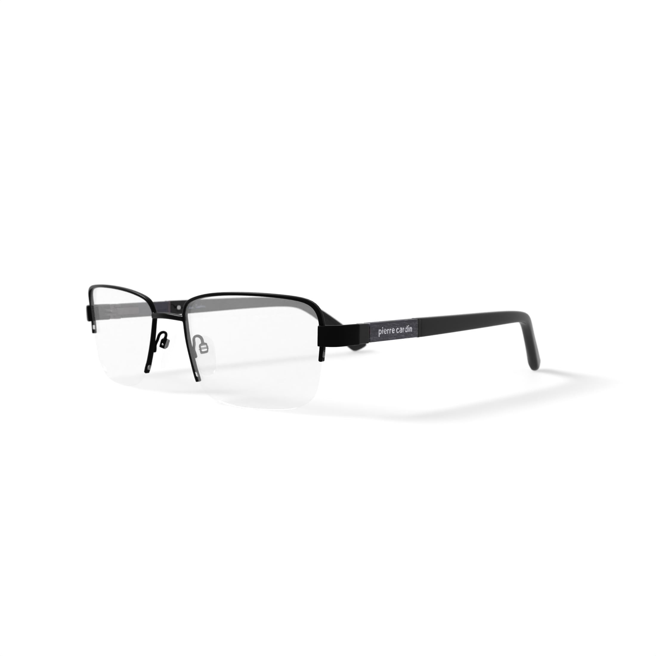 Pierre Cardin Men’s Rectangular Eyeglasses, PC6807, Matte Black, 54-18-140, with Case