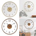 thumbnail image 5 of Modern Wall Clock Silent Wooden Wall Hanging Clock For Office Home Classroom Log Color, 5 of 5