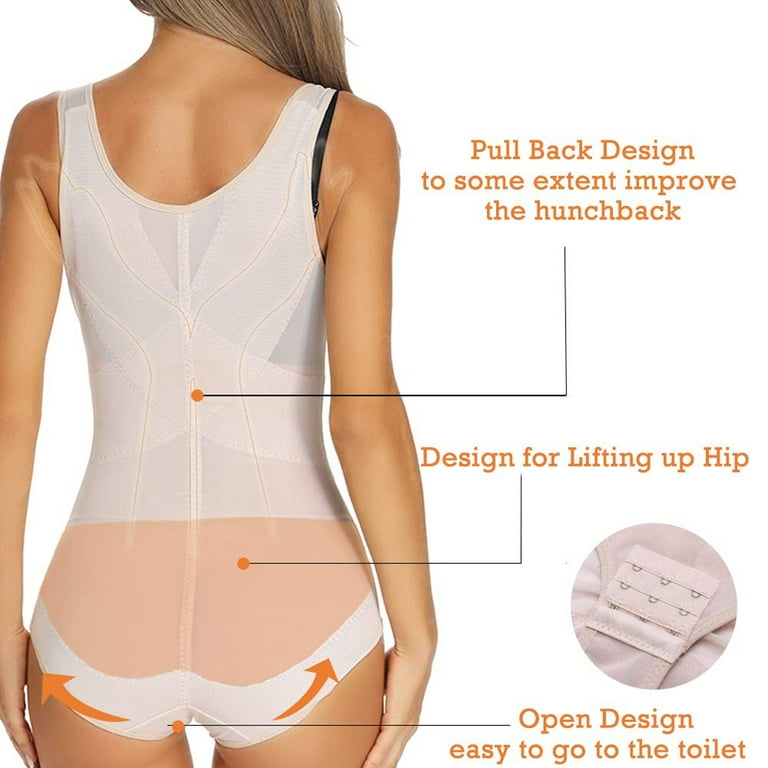Seamless Shaping Bodysuit Full Body Open Bust Shapewear Waist Trainer Tummy  Control Butt Shaper Corset for Women 