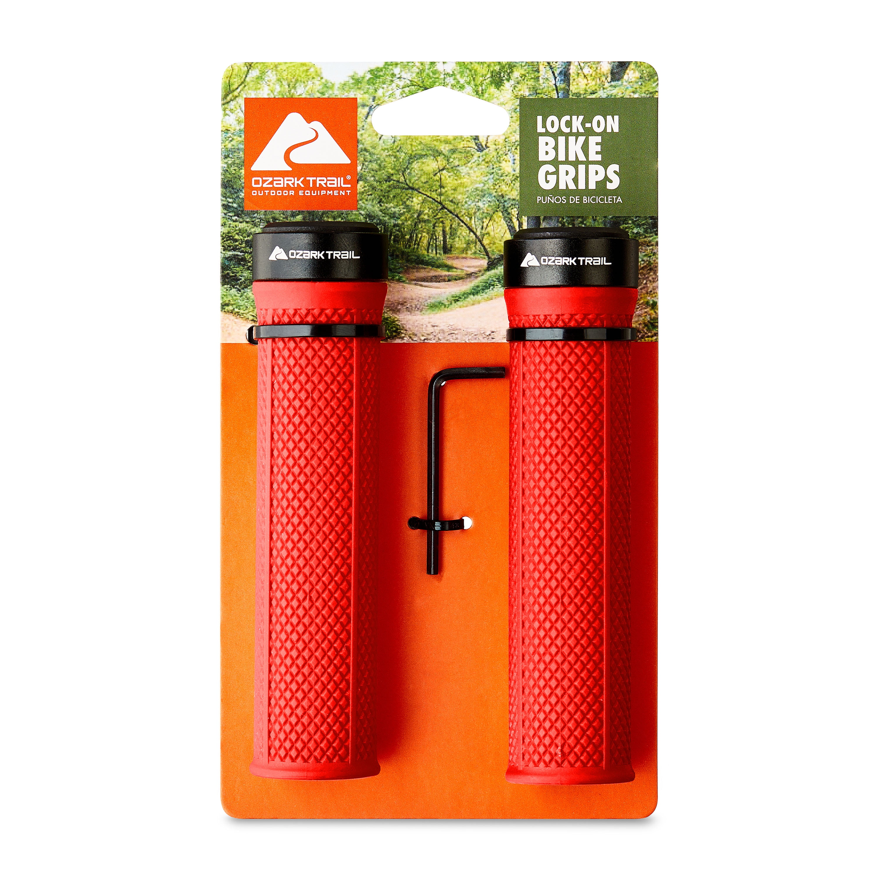 Ozark Trail Lock-on Bike Grips, Red
