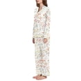 thumbnail image 2 of FORMRS Womens Pajama Set Long Sleeve Top and Pants with Pockets Soft Comfy Lounge Sleepwear, Sizes S-2XL, Small Floral Pattern, 2 of 7