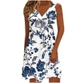 thumbnail image 2 of Aimik Women's Spaghetti Strap Dress Summer Floral Print Loose Swing Mini Dress Soft Lightweight Casual Slip Dress, 2 of 6