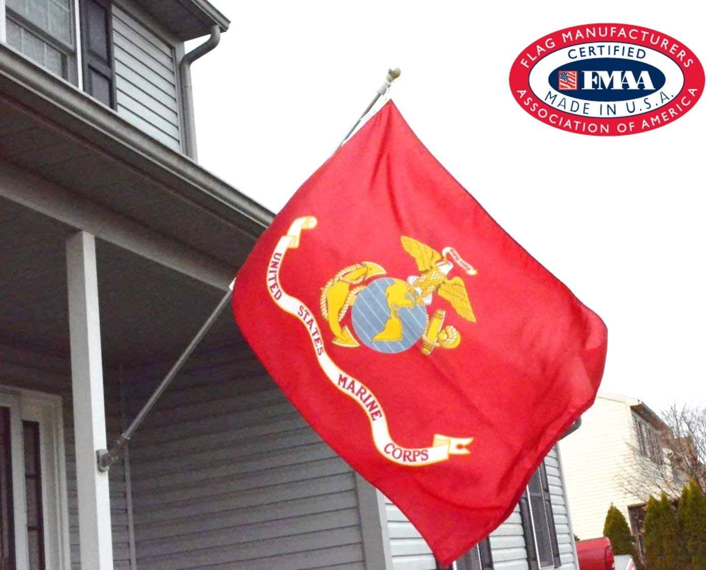 Valley Forge 3' x 5' Nylon US Marine Corps Outdoor Flag, Weatherproof