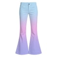 thumbnail image 4 of Mnyotv Gradient Print Flared Leggings for Girls Casual High Waisted Sports Yoga Pants with Pockets Size 9-10 Year, 4 of 4
