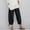 Black, variant on AOOCHASLIY Fall Clothes Women Pants Women's Solid Lady Casual Elastic Girdle Waist Wide Leg Pants Trousers