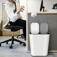thumbnail image 4 of SKISUNO Double Trash and Recycling Bin Plastic 1Pack, 4 of 8