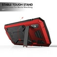 thumbnail image 3 of Dteck Case For Apple iPhone XS Max (6.5 inch),Shockproof Armor Rubber Rugged Kickstand Metal Case Hybrid Built-in Tempered Glass Screen Protective Full Cover ,Red, 3 of 8