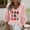 #276-Pink, variant on Ounisa Ugly Christmas Trees Tops 3/4 Sleeve Shirt for Women Soft Waffle Cute Funny Wintertime Holiday Parties Sweatshirts Deep V Neck Pullover