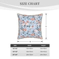 thumbnail image 4 of Fotbe Rose Flowers Pattern Velvet Decorative Throw Pillow Covers with Elegant Piping, Soft Plush Cushion Cover for Sofa, Bed, Car, Office-20"x20", 4 of 8