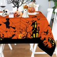 thumbnail image 3 of Halloween Square Tablecloth 60×60 Inch,Halloween Orange Tablecloths Halloween Spider Web Washable Table Cover, Halloween Decoration Table Cloths for Party Picnic Dinner Table Decor, 3 of 6
