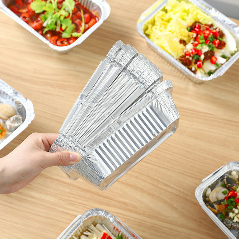 50 Tin Foil Tray, Fries Oil-Proof Tinfoil Tray Disposable Odorless Tinfoil  Pad, Food Grade Round Baking Oil-Absorbing Waterproof Paper Pad For  Microwave Oven, Frying Pan 7inch One Size