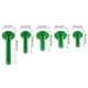 thumbnail image 3 of Kit de tornillos de carenado M6 M5, tuercas de tornillos de carrocería de aluminio para moto de cross Yamaha, 177 Uds., 3 of 8