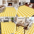 thumbnail image 6 of 6x9 Area Rugs, Yellow Non-Skid Rubber Backing Large Rectangle Rugs - Living Room Bedroom Home Office, Country French Rustic Buffalo Plaid Modern Art Indoor Floor Mat Carpets Washable Rug, 6 of 9