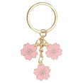 thumbnail image 1 of Llavero con encanto de flor, llavero esmaltado de flor de cerezo, colgante de llavero, rosa, 1 of 6