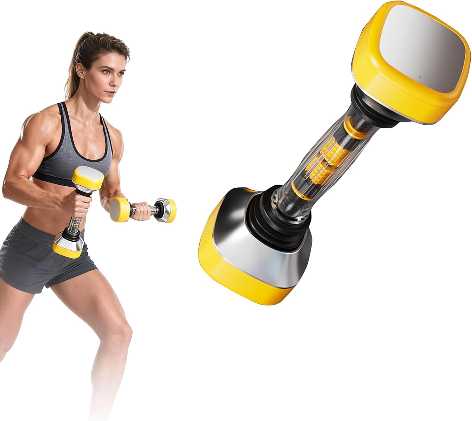 Adjustable Dumbbell Set 22-66 lbs for Full Body Workout, Home Gym Equipment for Men and Women, Arm Core and Chest Training Fitness Weights