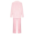 thumbnail image 5 of zfwon Knitted Loungewear Sets for Women Casual Soft Stretch Pyjamas Set Round Neck Long Sleeve Jumpers and Wide Leg Trousers 2 Pieces Tracksuit Full Set Loungewear Sleepwear Homewear, 5 of 7