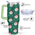 thumbnail image 3 of Santa White Stick Christmas Tree 40 Oz Tumbler with Handle Lid and Straw Stainless Steel Double Walled Vacuum Insulated Cup Merry Christmas Gifts Tumbler for Women Men Friends Outdoor Indoor, 3 of 6