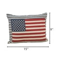 thumbnail image 7 of Fuebueo American Flag Throw Pillow, Patriotic 4th of July Decorations for Home, Woven Americana Decor for Couch and Sofa, Stars and Stripes Cushion, 9 x 15 Inch, 7 of 7