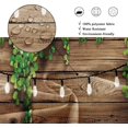 thumbnail image 6 of Rustic Wooden Stall Shower Curtain - 36Wx72H Inch Antique Brown Wall Board Green Leaves Retro Home Decor Waterproof Polyester Includes 7 Plastic Hooks, 6 of 6