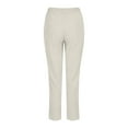 thumbnail image 2 of Mrat Linen Capris for Women Casual Capris Pants Solid Cropped Comfy Baggy Trousers with Pockets Loose Pants S-19 Beige 3XL, 2 of 4